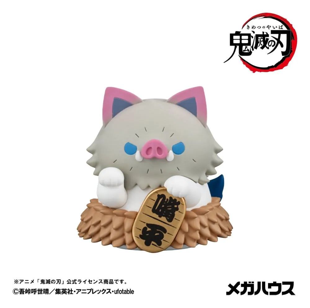 Demon Slayer: Kimetsu no Yaiba Mega Cat Project Minifigures 6 cm Demon Slayer Fortune Cats ver. 02 Blind Box Display (8) (Repeat)